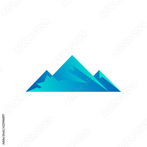 Free Download Clean illustration of poly mountain logo template - GFXLoad
