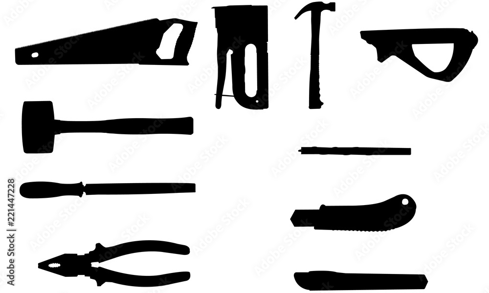 Construction Tools Silhouette, Construction Tools SVG, Construction