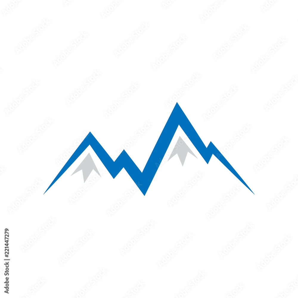 Illustration of abstract pointy montain logo design