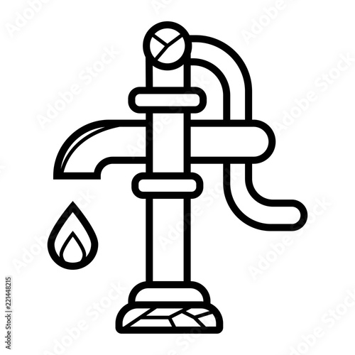 Water well pump icon