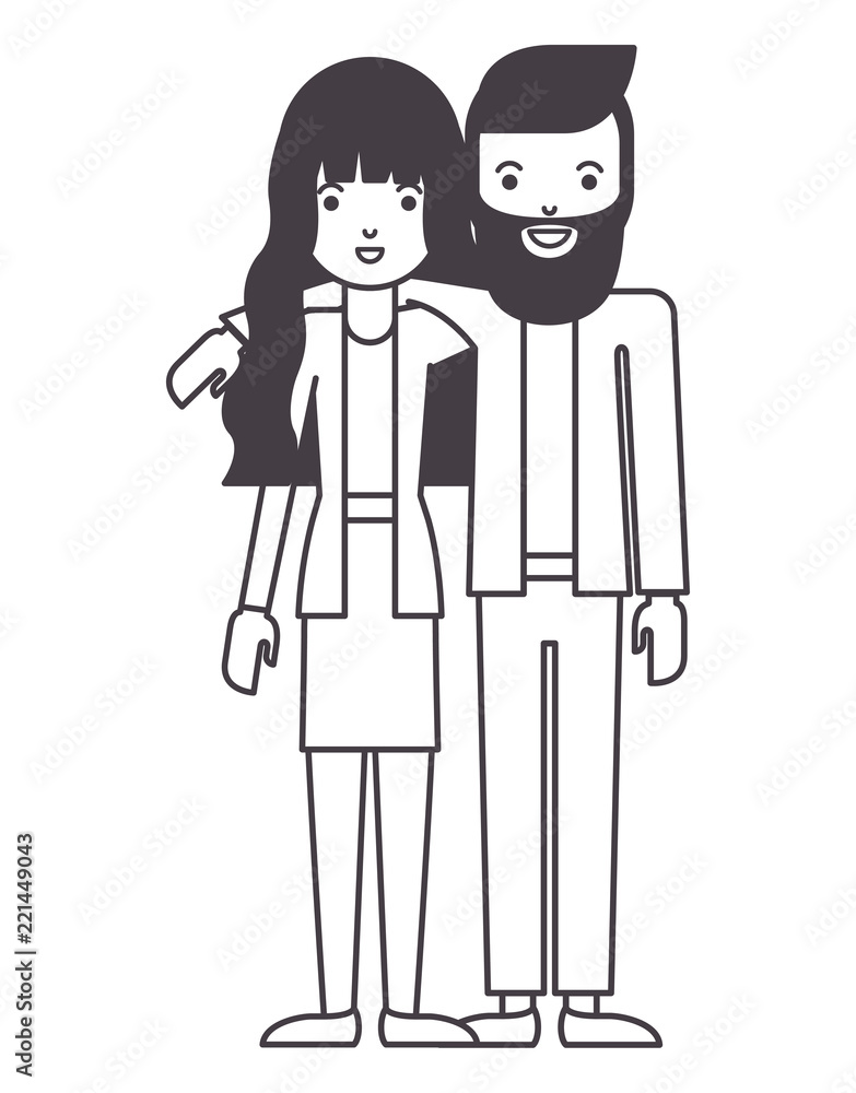 couple avatar characters icons