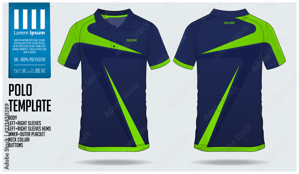 Premium Vector  Blue green football jersey sport design template