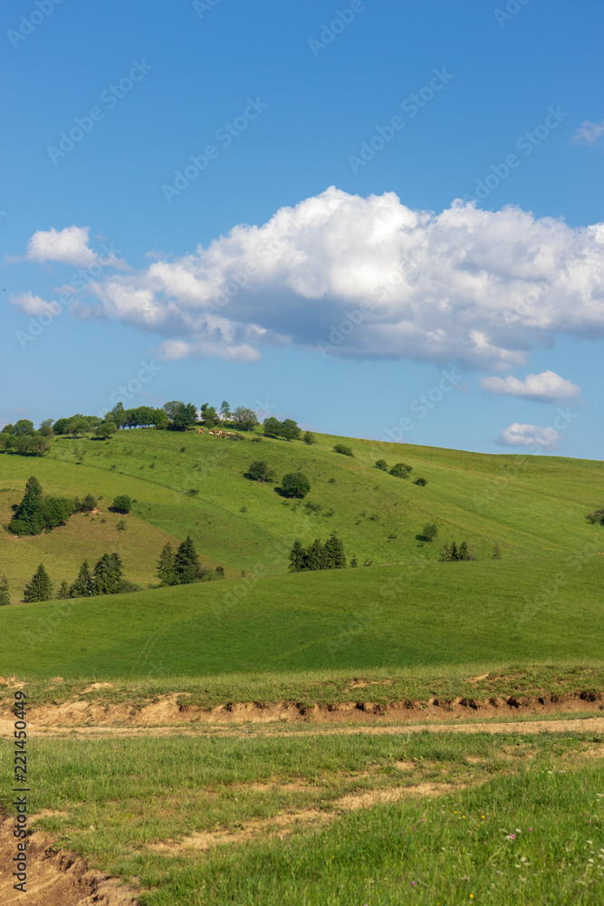 Picturesque, spring mountain landscape, Low Pieniny Picturesque, spring mountain landscape, Low Pieniny