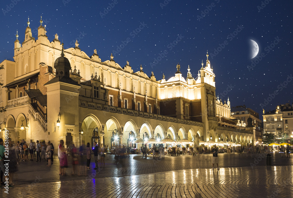 Obraz premium Cloth Hall on Main Market Square in Krakow, Poland