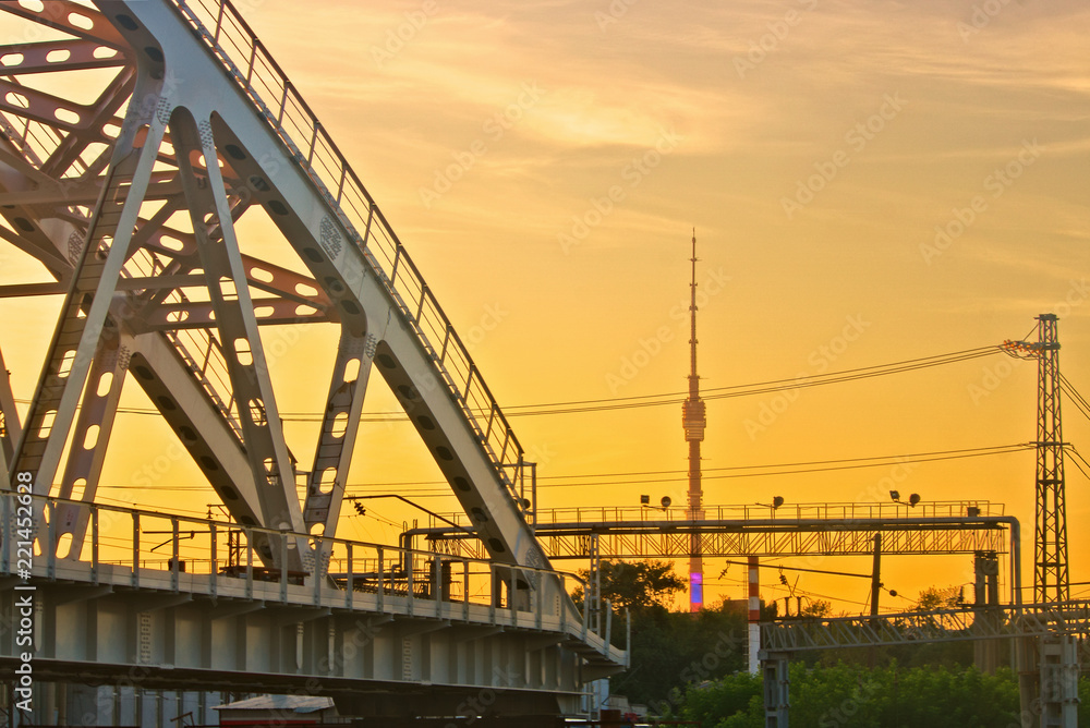 Technogenic landscape in the big city.