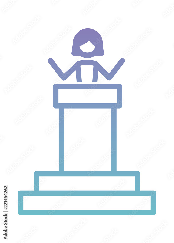 figure woman giving a speech figure woman giving a speech