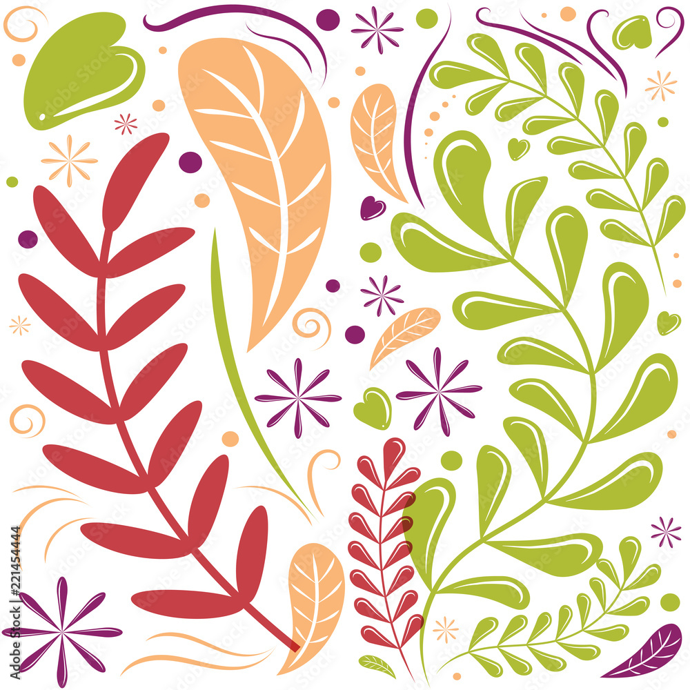 Fototapeta premium Abstract floral ornamental pattern
