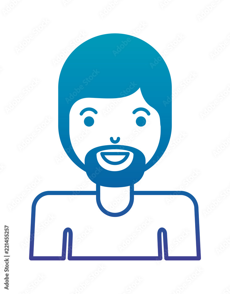 young man with beard avatar character