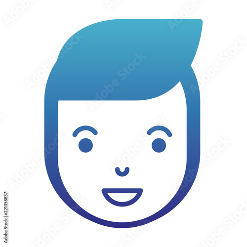 young man head avatar character