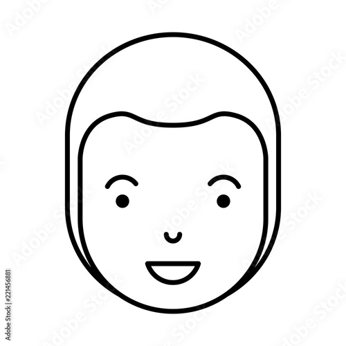 young man head avatar character