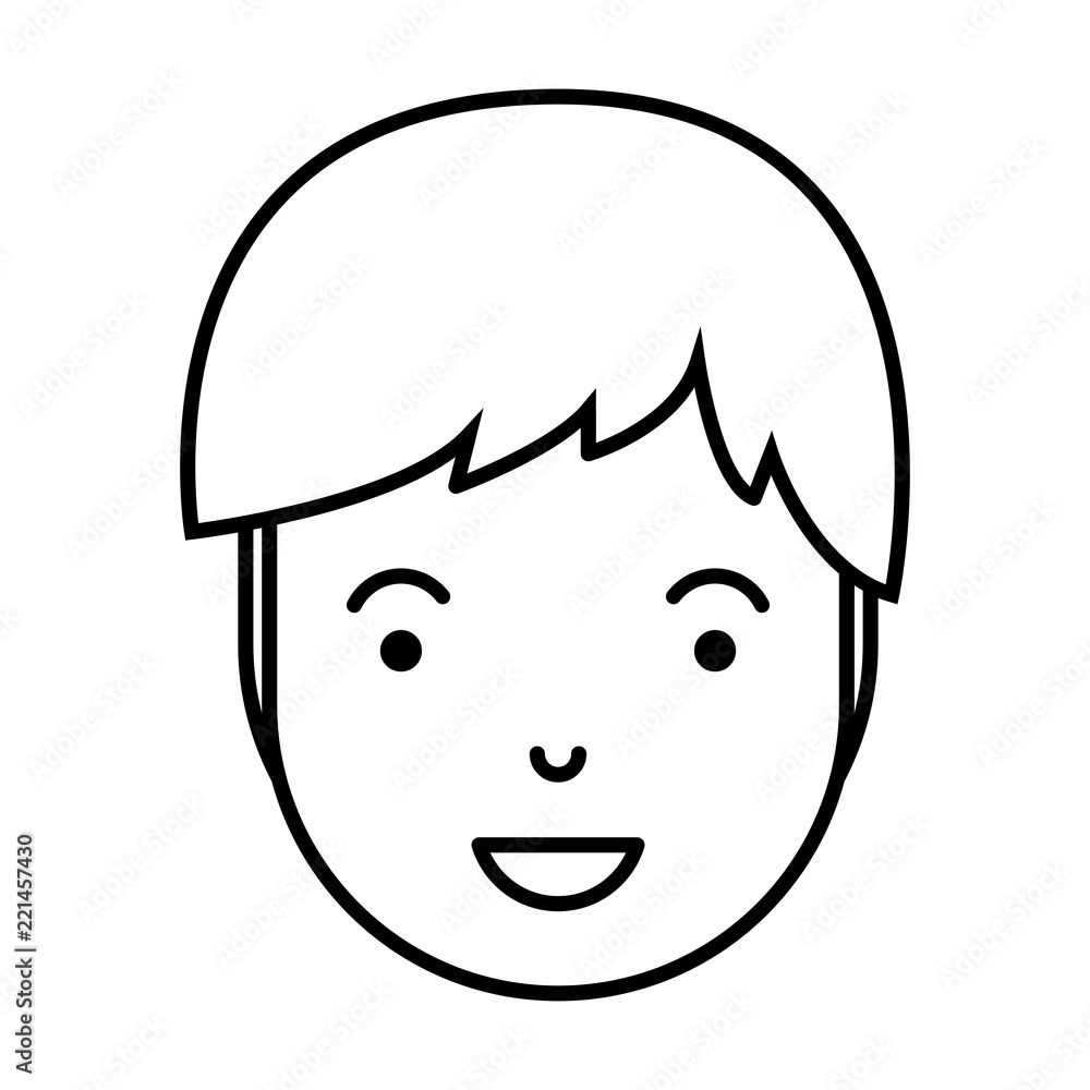 young man head avatar character young man head avatar character