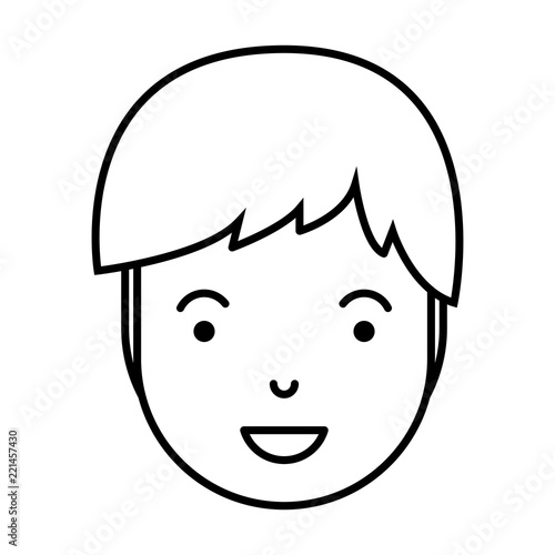 young man head avatar character