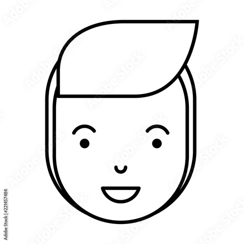 young man head avatar character