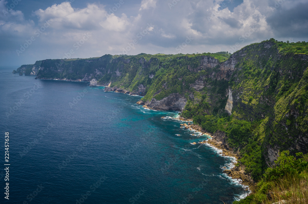 Fototapeta premium view of the bay of montenegro