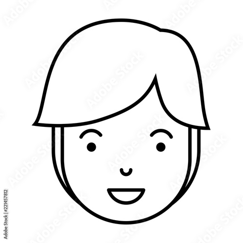 young man head avatar character