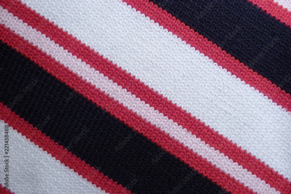 striped knitted fabric close-up black red white rift cloth striped knitted fabric close-up black red white rift cloth