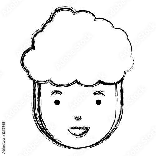 young man head avatar character
