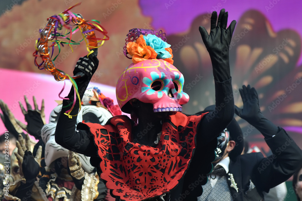 Obraz premium Dia de los Muertos carnival. Day of The Dead parade