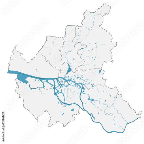Hamburg Stadtgebiet mit Elbe 1
