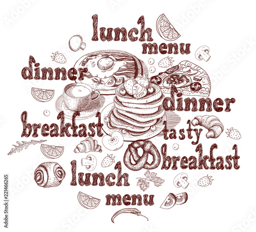 Restaurants menu background.