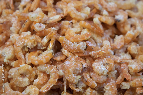 background of dried shrimp