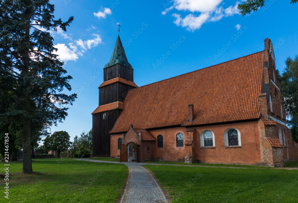 Church in the village of Pomorska Wies near Elblag, Masuria, Poland