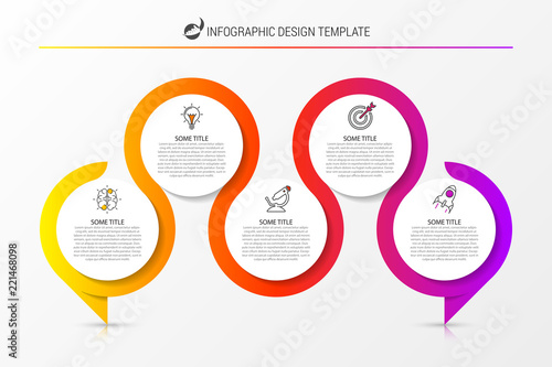 Infographic design template. Creative concept with 5 steps
