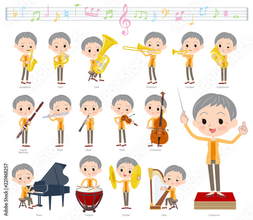 short hair old women_classic music
