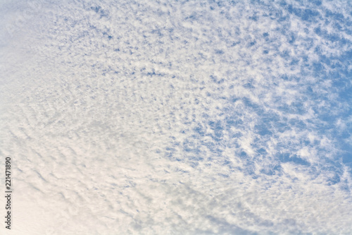 Beautiful clouds on a blue sky background.