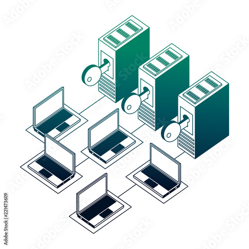 database server center security protection networking