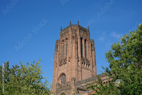 Liverpool Cathedral view in sunny September day