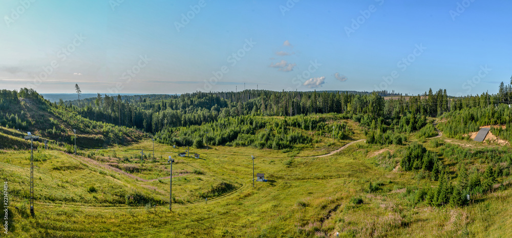 Naklejka premium Ski resort 