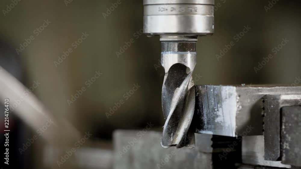 Detail of drilling machine bits in a high precision mechanics plant. Detail of drilling machine bits in a high precision mechanics plant.