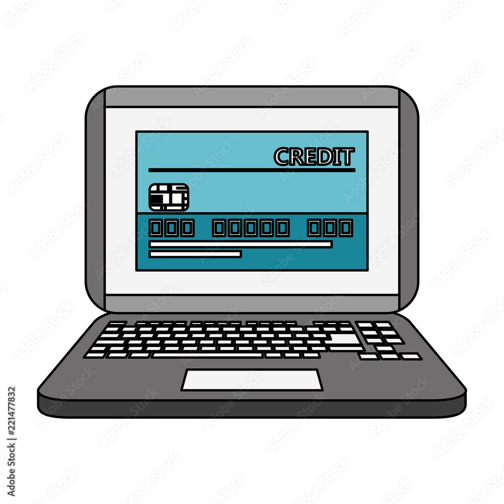 laptop with credit card laptop with credit card