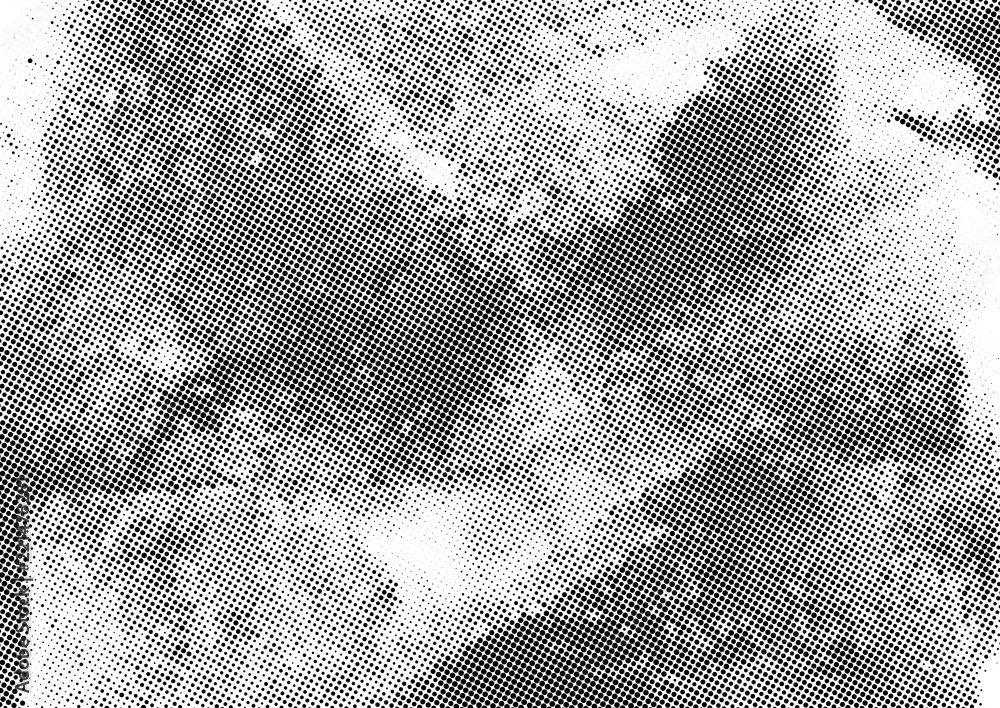 Fototapeta premium Subtle halftone vector texture overlay. Monochrome abstract splattered background.