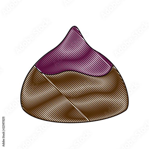 sweet chocolate bon bon shape chip
