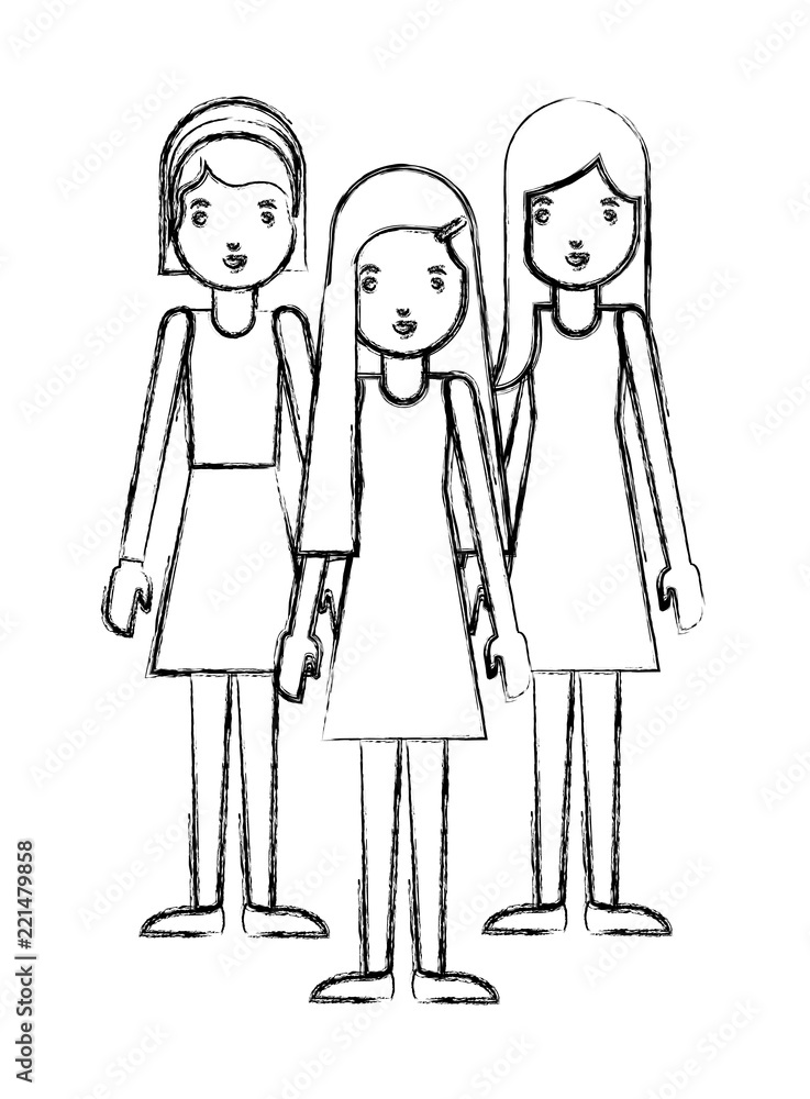 group of women characters group of women characters