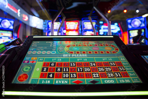 фотографія Digital modern roulette table monitor