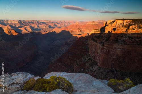 A beautiful scenic view of Grand Canyon National park  North Rim