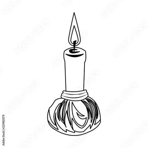 Spa aromatheraphy candle in black and white