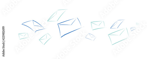 buste, lettera, messaggio, scrivere