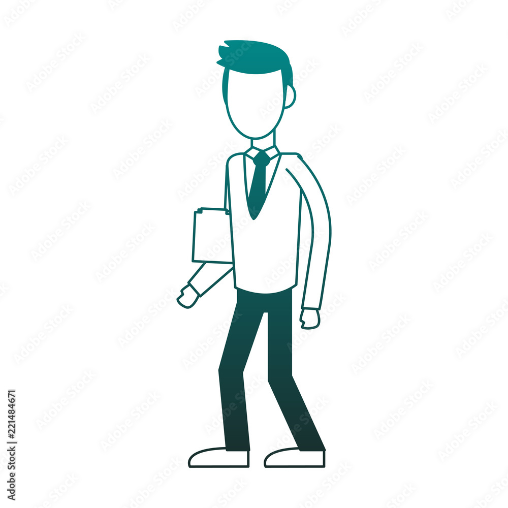 Executive businessman avatar blue lines Executive businessman avatar blue lines