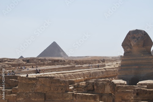 The Sphinx at the Pyramids of Giza  Cairo  Egypt