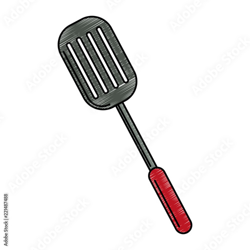 Kitchen turner utensil scribble