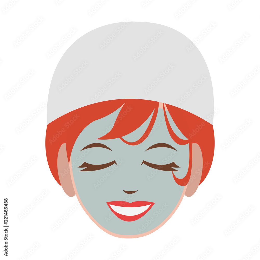 Woman face with spa mask Woman face with spa mask