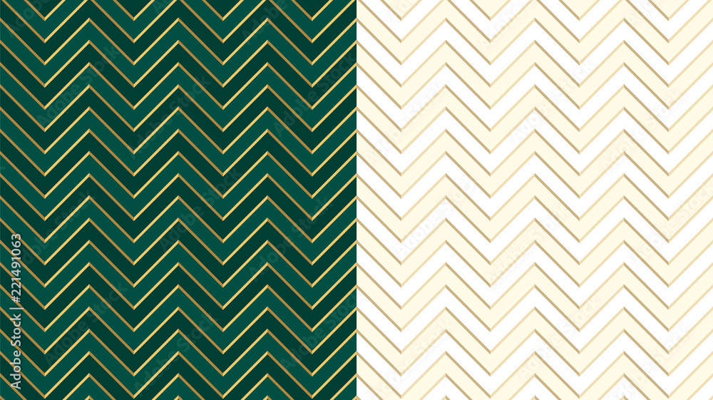 Dark Green Chevron