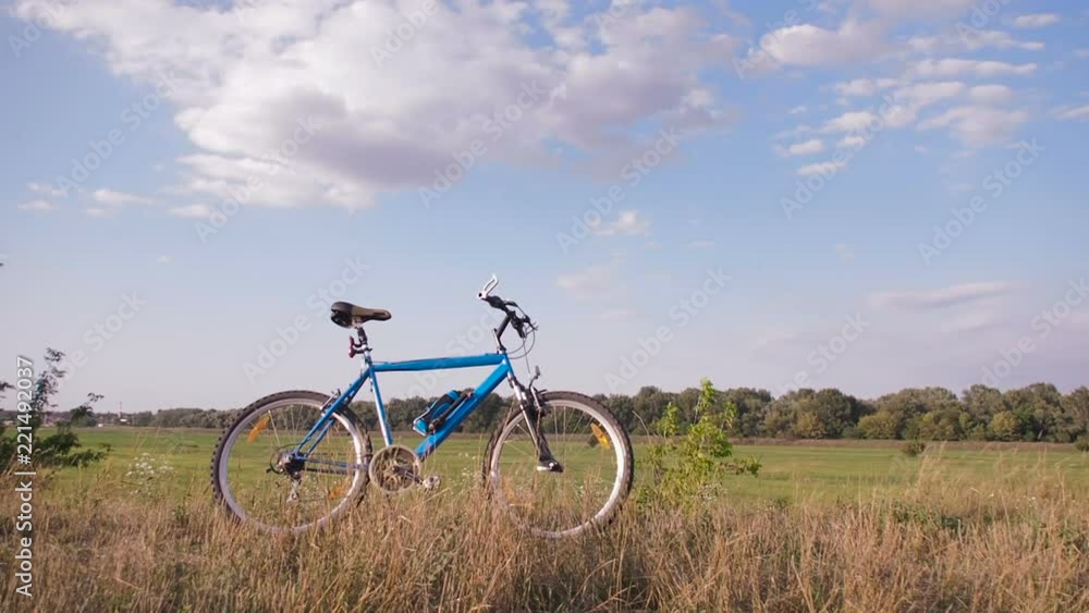 Bicycling in nature. Bicycling in nature.