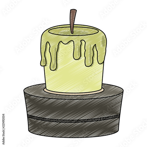 Spa aromatheraphy candle scribble