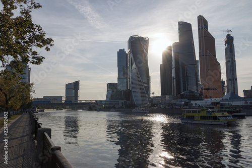 Photography moscow city skyscraper