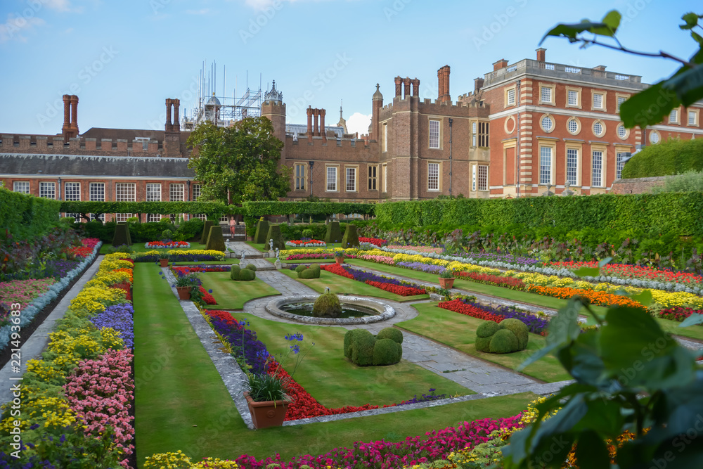 Hampton Court Palace in summer.